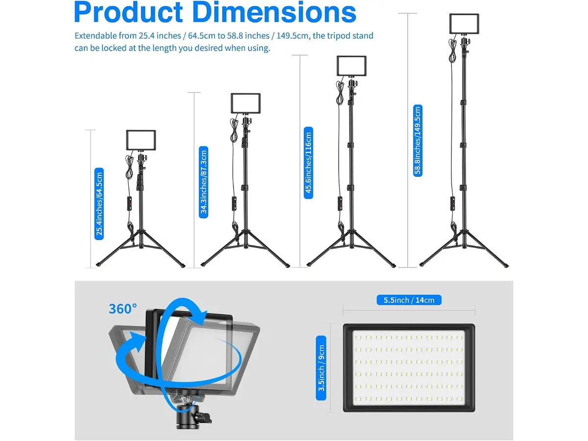 Análisis del Neewer Dimmable 5600K USB LED: Iluminación compacta