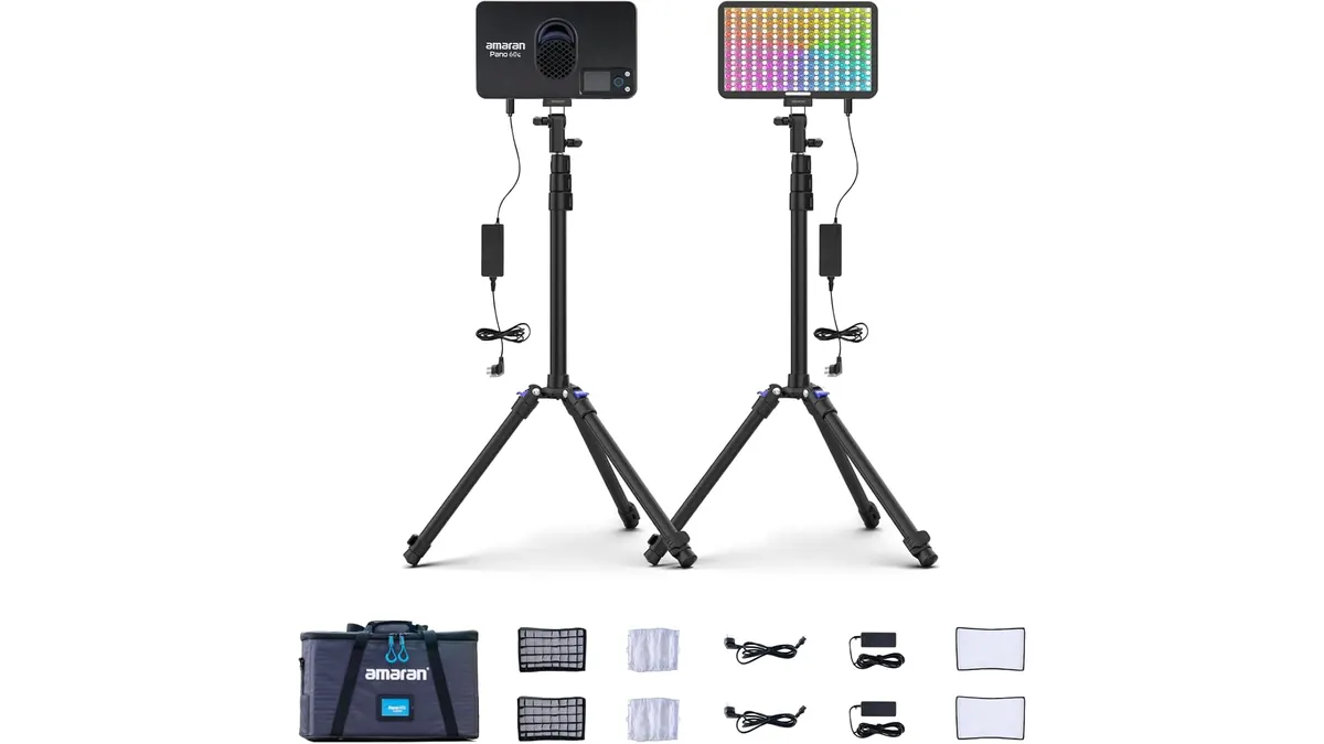 Amaran Pano 60c 2-Light Kit Review: Portable Power for Solo Shooters
